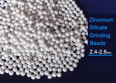 ZrO2 65% Zirconium सिलिकेट बॉल 900HV हार्नेस 1.1KN प्रभाव शक्ति सफेद रंग