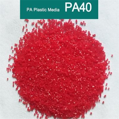 प्लास्टिक सैंडब्लास्टिंग भूतल उपचार के लिए रेड पीए प्लास्टिक मीडिया ब्लास्टिंग PA40: