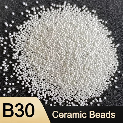 ZrO2 60% सिरेमिक बीड ब्लास्टिंग B30 3C उत्पादों के लिए सैंडब्लास्टिंग डेब्लर