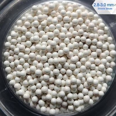 कीटनाशक फैलाव क्षैतिज रेत मिल पीस मीडिया Zirconium सिलिकेट मोती 2.8-3.0 मिमी