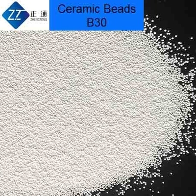 धातु की सतह की सफाई के लिए कम टूटने वाली मनका ब्लास्टिंग सामग्री 62% ZrO2 B30