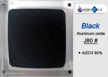 उच्च शुद्धता वाले काले एल्यूमीनियम ऑक्साइड ब्लास्टिंग मीडिया Al2O3 80% मिन J16 # - J240 #