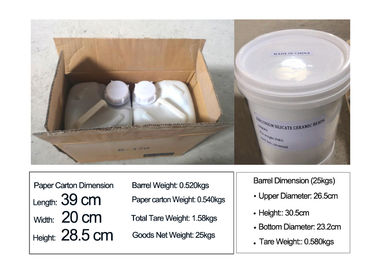 एल्यूमिनियम मिश्र धातु सतह सैंडब्लास्टिंग बी 60 आकार 0.150 से 0.300 एमएम सिरेमिक बीड ब्लास्टिंग