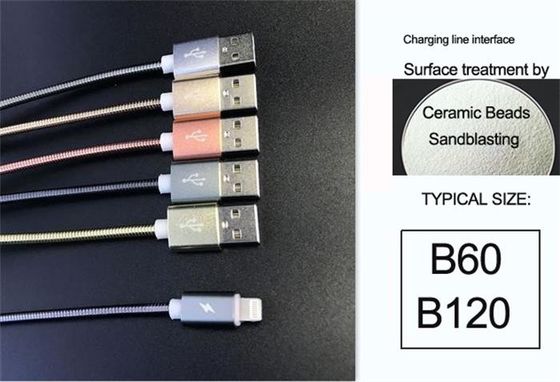 B120 3C चार्जिंग लाइन्स ZrO2 सिरेमिक ब्लास्टिंग मीडिया