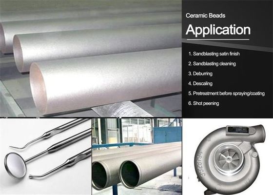 JZB60 JZB120 JZB205 Ceramic Beads  Sandblasting Media for Metal Surface Treatment